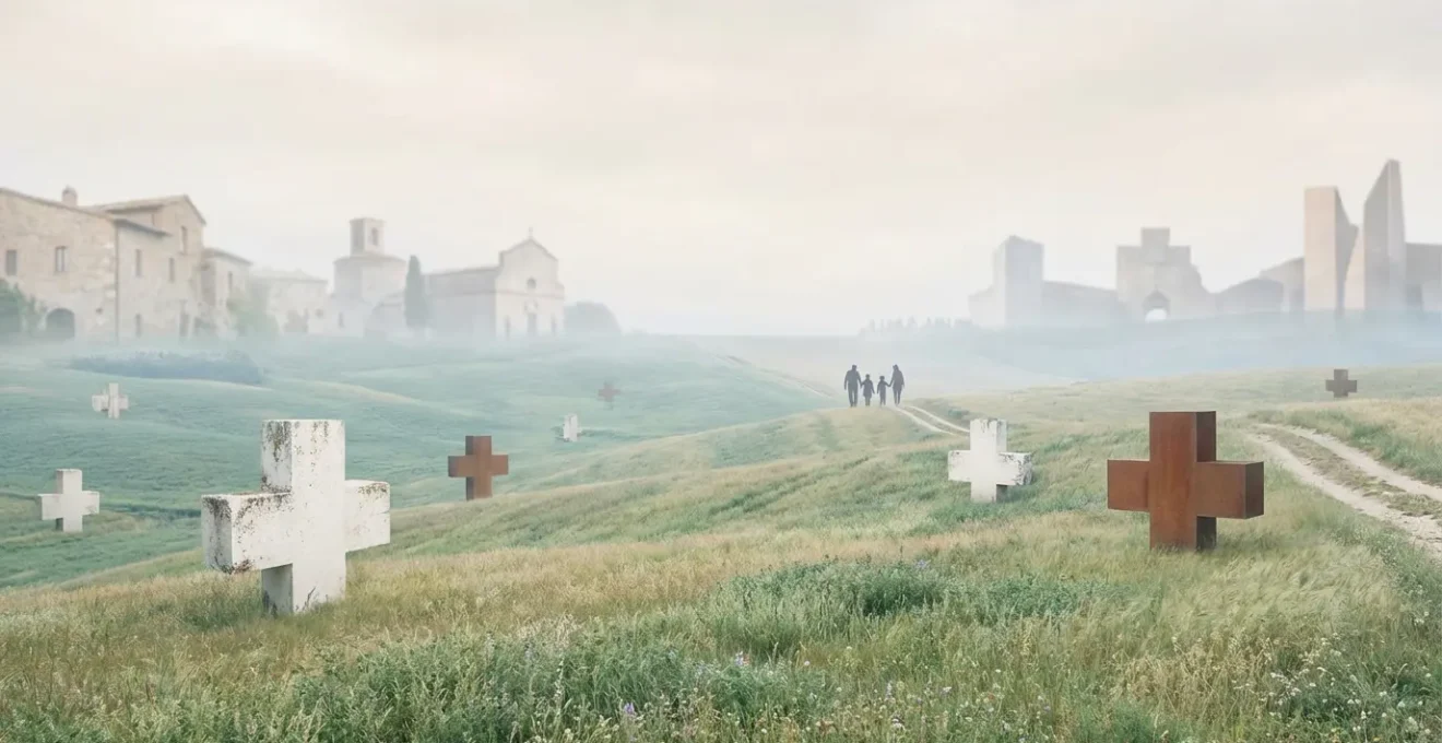 Carte européenne d'assurance maladie avec fond de paysage européen