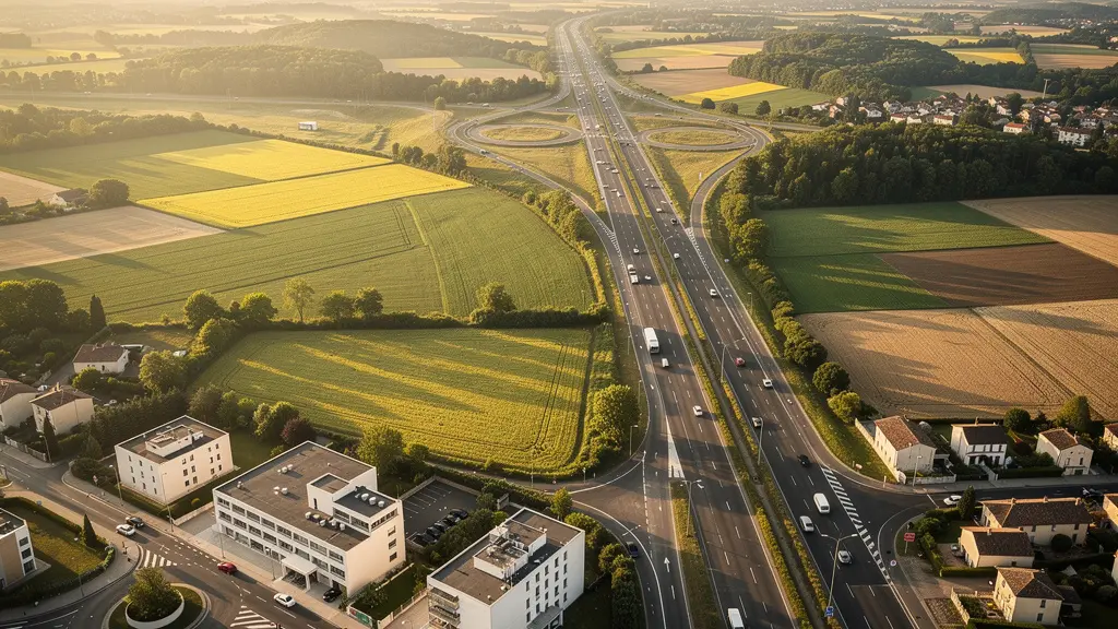Carte routière française avec différents types de trajets marqués pour la conduite accompagnée
