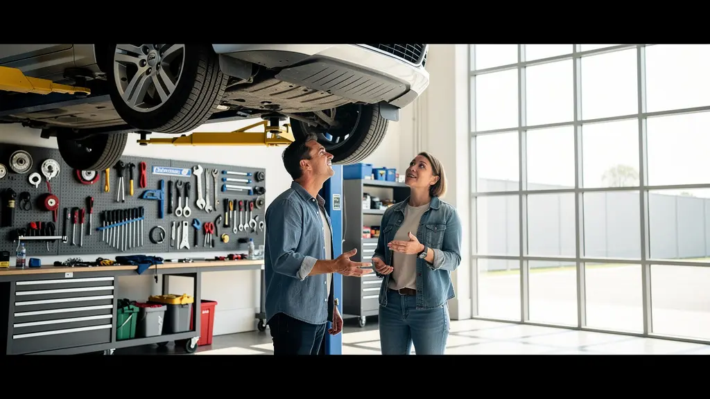 Inspection professionnelle d'un véhicule d'occasion avec rapport de contrôle technique