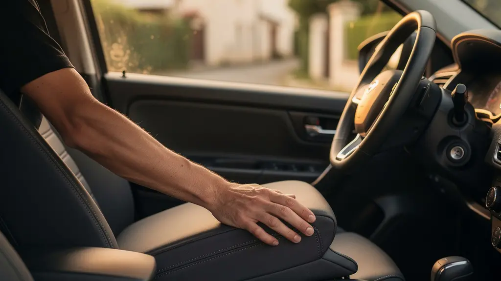 Intérieur automobile impeccable avec housses sur mesure ajustées